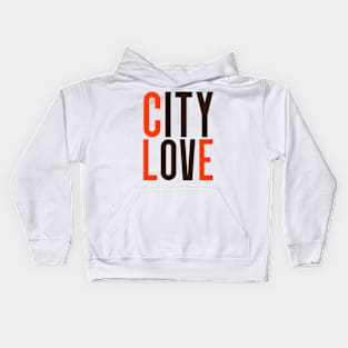 City Love CLE Orange Brown Kids Hoodie